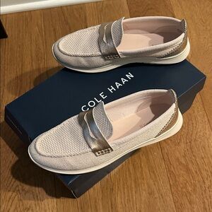 Cole Haan Light pink and beige Rose Gold Loafers